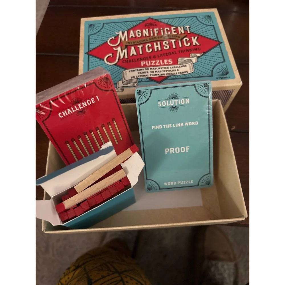 Professor Puzzle Magnificent Matchstick Puzzles Lateral Thinking Game 100 Cards